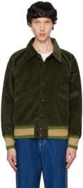 Khaki Peerie Rib Banbury Bomber Jacket at ssense